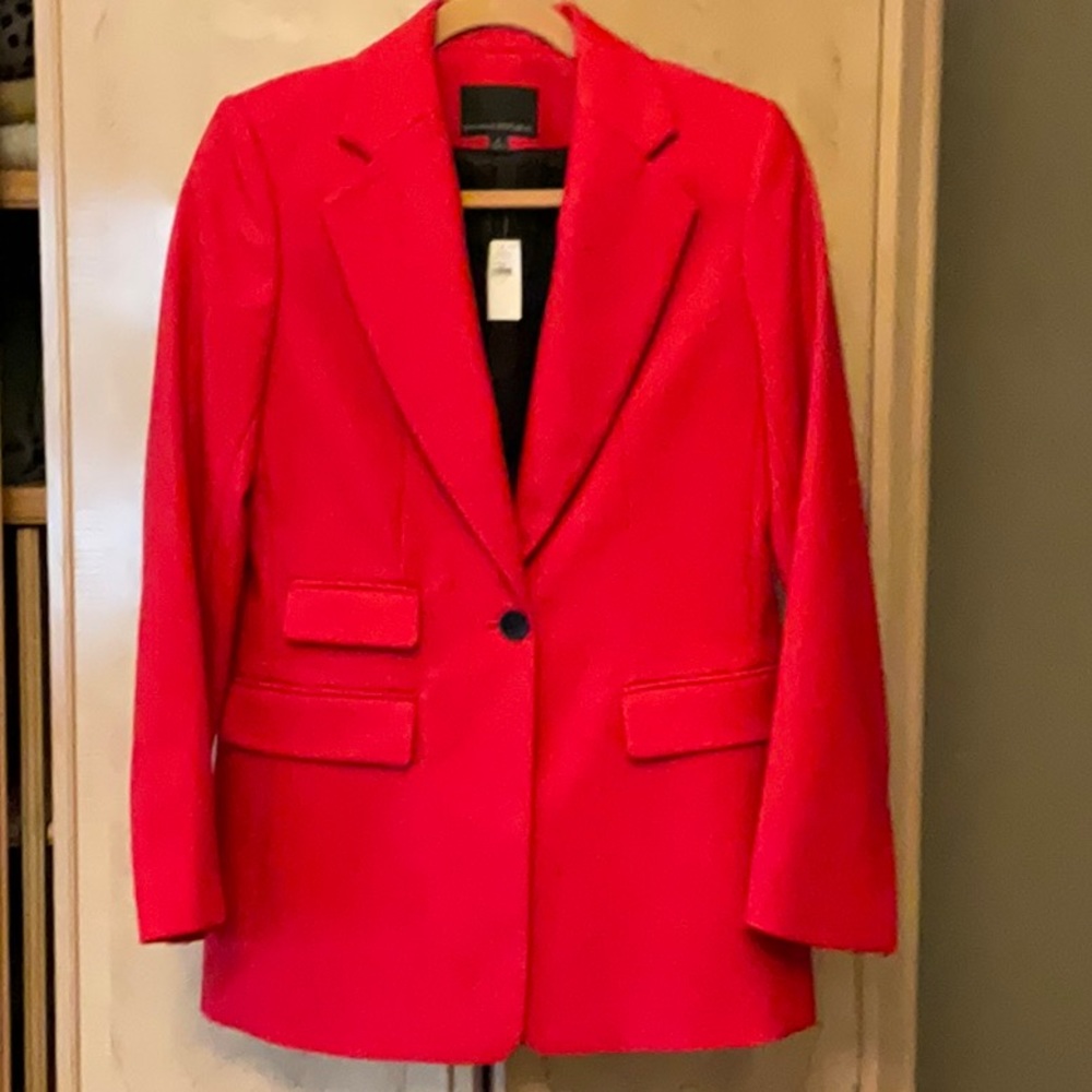 Banana Republic wood red blazer new/ with tags